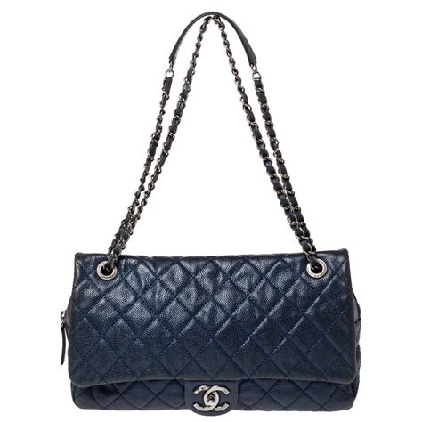 chanel easy caviar flap size|Chanel Easy Flap Bag Quilted Caviar Jumbo Blue, Metallic.